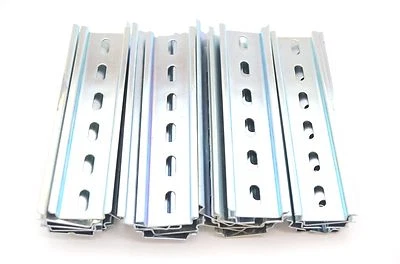 30 Pieces DIN Rail Slotted Steel Zinc Plated RoHS 6 in. long 35mm 7.5mm 15 ft. - Image 1 of 3