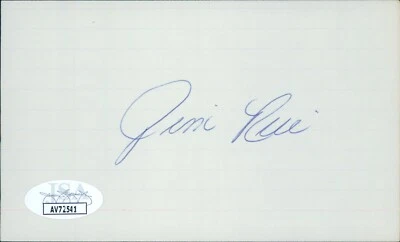 Jim Rice Boston Red Sox Signed 3x5 Index Card JSA Authenticated - Image 1 of 2
