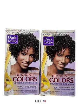 SoftSheen Carson Dark & Lovely Reviving Colors 392 marrón ébano - PACK DE 2 Foto 1 de 2