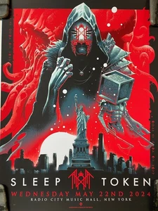 Poster Sleep Token Radio City Music Hall New York, NY 22/05/24 firmato AP #/100 - Foto 1 di 18