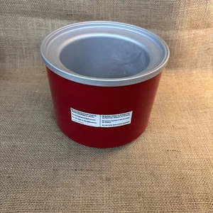 Cuisinart Ice Cream Maker ICE-20 ICE-21 ICE-25 Red Replacement Freezer Bowl ONLY - Picture 1 of 6