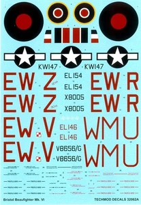 Bristol Beaufighter Mk. VIF - 1942-43 - 32062 - decals - Picture 1 of 2