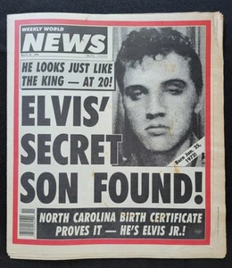 Weekly World News, Band 14 #24, 16. März 1993, Elvis Secret Son, Vintage Paper - Bild 1 von 10