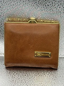 HCL Geldbörse Damen braun Leder Kiss Lock Rahmen Münzbörse Made Germany 984810 - Bild 1 von 6