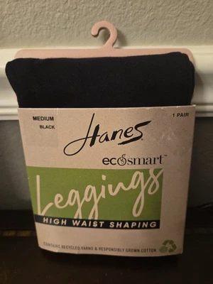Leggings Hanes EcoSmart Cintura Alta Modeladores Negros M Súper Suaves Nuevos con Etiquetas Foto 1 de 2