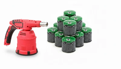 Gazcamp Profi Lötpistole Lötbrenner Lötlampe m. Piezozünder 190g Gaskartuschen - Bild 1 von 3