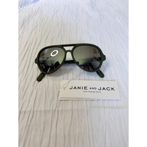 Janie and Jack Aviator Sunglasses Matte Forest Green Youth 2 to 4 Years - Picture 1 of 6