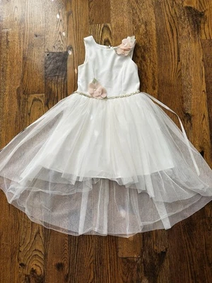 Girls Pink & Violet White High-low tutu dress Size 7 - Image 1 of 4