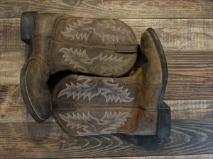 ARIAT HERITAGE STOCKMAN WOMEN'S DK BROWN WESTERN COWGIRL BOOTS  (29427) SZ 6.5B - Picture 1 of 8