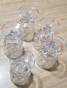 VINTAGE ARCOROC SET OF 5 STEMMED GLASSES MADE IN FRANCE - Picture 1 of 11