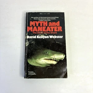 MYTH & MANEATER The Story of the Shark DAVID KENYON WEBSTER Dell 1st Print - Picture 1 of 11