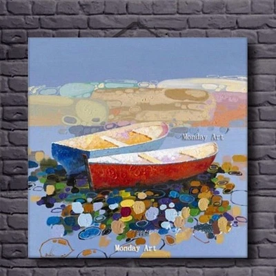 Hand Painted Knife seascape Canvas painting Artwork picture Wall Painting - image 1 of 4