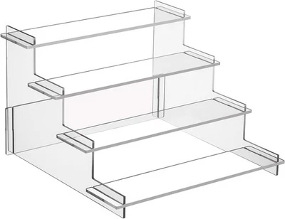 HENABLE 4 Tier Acrylic Display Risers, Perfume Organizer Stand, Cupcake Stand... - Image 1 of 4