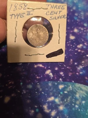 1858 3 Cent Silver Trime Coin Raw and Uncertified Great Condition - Image 1 of 2