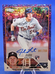 2023 TOPPS CHROME RA-JL JOSH LESTER AUTO SIGNED ROOKIE PURPLE SPECKLE 041/299 - Picture 1 of 2