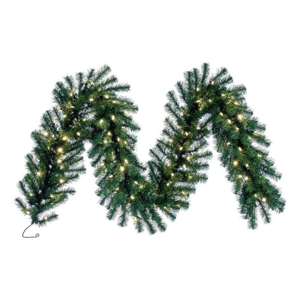 Светодиодные лампы Vickerman 50 x 16 дюймов Douglas Fir искусственная рождественская гирлянда зеленые - Изображение 1 из 1