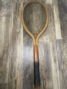 "Raqueta de tenis de madera Harry C. Lee Co. años 20 27"" vintage Lee & Co. Nueva York" - Imagen 1 de 9