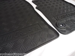 TOYOTA LANDCRUISER 70 SERIES FLOOR MATS FRONT RUBBER AUG 2012 PZQ2060440 - Picture 1 of 6