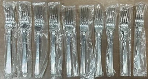  Britany Bon Chef Stainless Steel Flatware Gloss Dinner Forks NEW (SET OF 10) - Picture 1 of 4