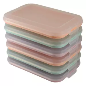 6er Set Frischhaltedose Aufbewahrungsbox Stapelbox Wurst Käse Vorrat bunt - Bild 1 von 6
