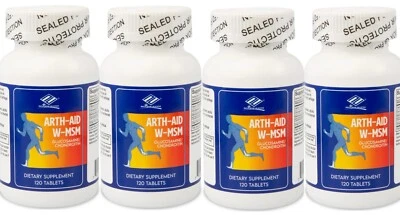 4 x Sulfato de glucosamina condroitina, MSM = 480 tabletas suministro para 8 meses Foto 1 de 3