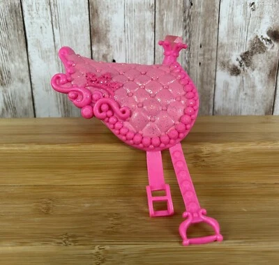 Седло Barbie Fairytale Princess Unicorn Pink Glitter Sparkle 2011 лошадь - Изображение 1 из 4