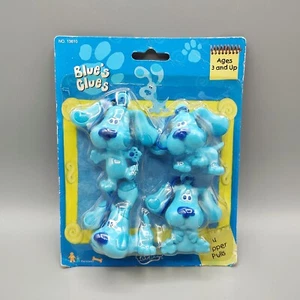 4 tiradores de cremallera vintage Blue's Clues favores de fiesta 1999 ideales para mochilas nuevos en paquete - Imagen 1 de 8