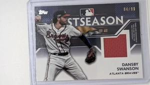 2023 topps ppr-ds dansby swanson postseason performance reliquia /99 - Foto 1 di 2