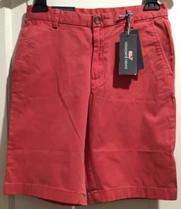 Vineyard Vines Stretch Breaker Sailors Red Shorts Boys Sz 16 NWT - Picture 1 of 5