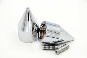 Spike Bar Ends for Kawasaki Ninja 250 500 ZX600 ZX6 636 ZZR600 ZX6R ZX6RR Chrome - Picture 1 of 3