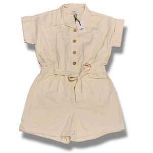 OAT NEW YORK Womens Cargo Rompers with Front Button Chest Size L NWT - Picture 1 of 10