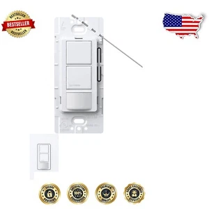 Dual Circuit Occupancy Sensor Switch - White 6A Push Button for Home Automation - Picture 1 of 3