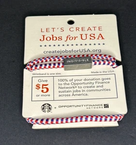 Starbucks Promo Armband Bracelet Indivisible Jobs For USA Campaign 2011 RARE - Bild 1 von 4