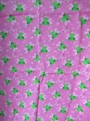 PRINCESS  Frogs Allover  Fabric Traditions  Patti Reed Cotton Fabric  25" X44' W - Image 1 of 4