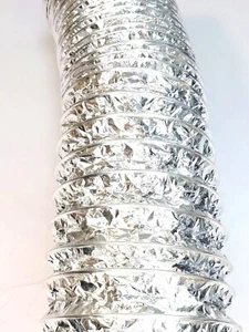 Conducto flexible: 4 in diapositivas, 0,05% trans de vapor, papel de aluminio, 180°F temperatura máxima. - Imagen 1 de 23