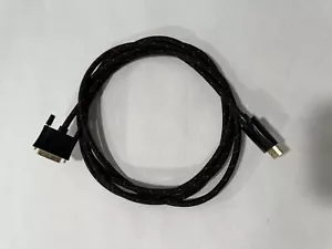 Braided HDMI to DVI Cable, Full HD, Black 8FT Radio Shack 8' - Picture 1 of 3