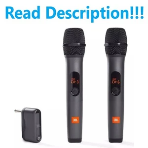 JBL Wireless Two Microphone System with Dual-Channel Receiver - Black - Picture 1 of 10