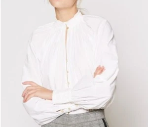 NWT Joie Rickelle Womens Size XXS Clean White Long Sleeve Button Up Shirt Blouse - Picture 1 of 8