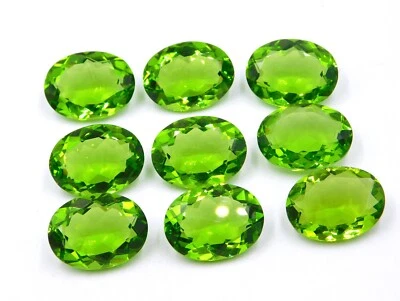 Künstlicher Peridot Oval Schnitt Menge Lose Edelstein 15x20 MM für Schmuck P-426 - Bild 1 von 4