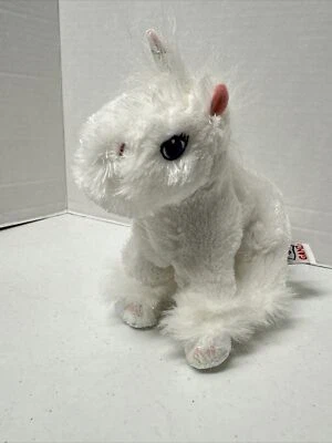 Ganz Webkinz Lil' Kinz Unicorn Plush 7" Stuffed Animal Toy HS069 No Code White - Image 1 of 4