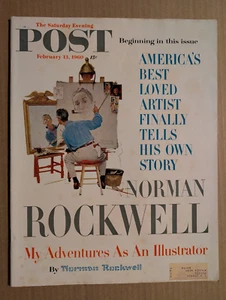 SATURDAY EVENING POST February 13 1960 Norman Rockwell Magazine COKE AD-Cars - Picture 1 of 12