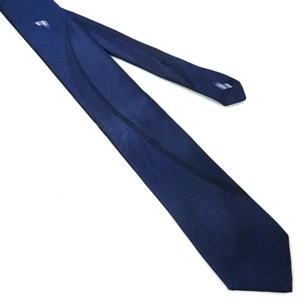 Stringbeans Luxury Tie Blue Retro Design Narrow Woven Polyester Blend Necktie - Picture 1 of 7