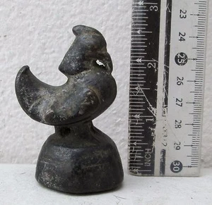 SUPERB! VINTAGE  Bronze Opium Weight Mandaran Mon Sleeping Duck 305g - Picture 1 of 3