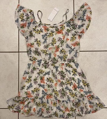 Nuevo con etiquetas Vestido de Verano Ella Moss Niña Blanco Floral Manga Acampanada NORDSTROMS 14 Foto 1 de 3