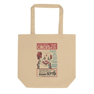 Bolso de Mano CIRCO Orgánico Payaso Payaso Horror Espeluznante Halloween Sideshow Rarezas Freak - Imagen 1 de 1