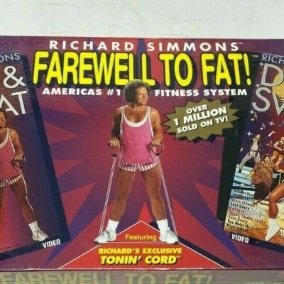 1996 Richard Simmons Farewell To Fat Tone Sweat Disco Tonin Cord Fitness System - Image 1 of 3
