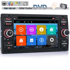 7" HD Autoradio GPS Navi DVD Bluetooth USB TF AUX für FORD Transit FOCUS C/S-MAX - Bild 1 von 12
