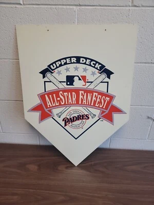 Rare 1992 Upper Deck Fan Fest San Diego Padres Plastic Dealer Sign 19"x 25" - Image 1 of 4