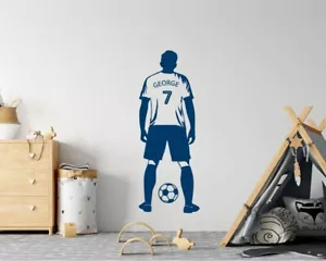 Adesivo Murale Calciatore Personalizzato | Regalo Calcio Personalizzato per Lui - Foto 1 di 9