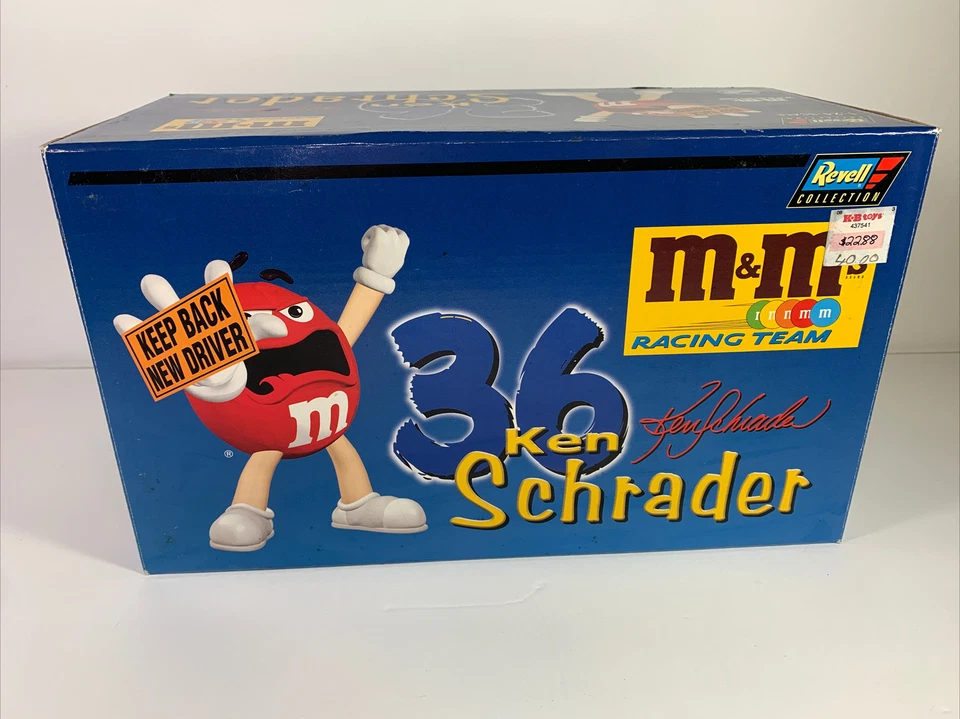 2000 Ken Schrader M&M's Pontiac Grand Prix Keep Back New Driver Revell 1:24 NIB - Image 1 of 4